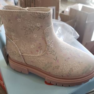 Cat & Jack toddlers girls flors zipper booties